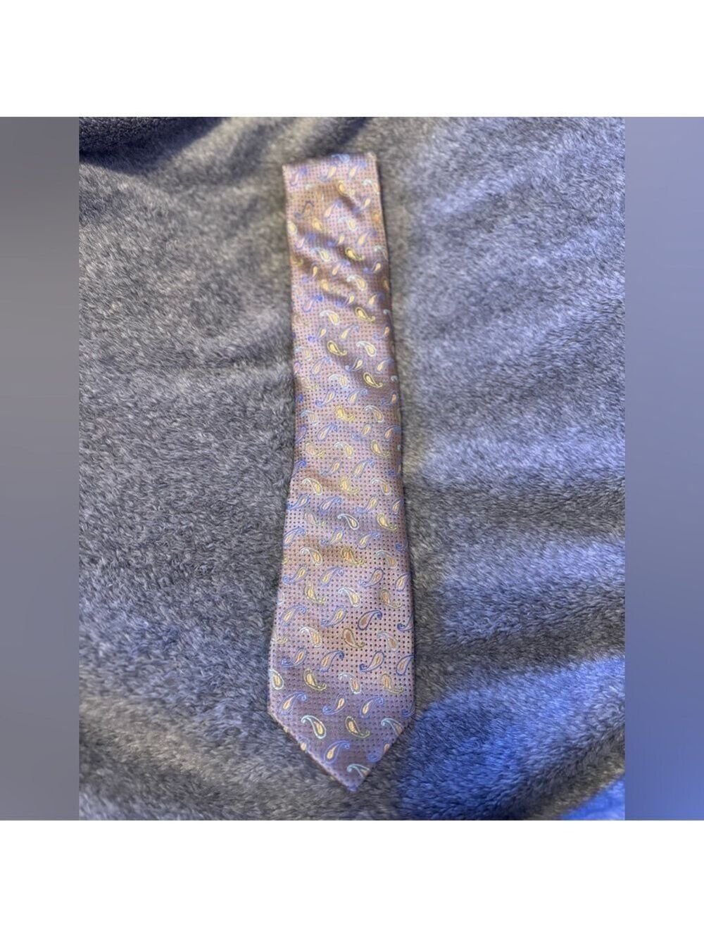 XMI Platinum Silk Paisley Tie